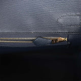 Hermes Birkin 30 Bleu Indigo Epsom Rose Gold Hardware