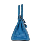 Hermes Birkin 30 Bleu Mykonos Matte Alligator Palladium Hardware