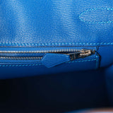 Hermes Birkin 30 Bleu Mykonos Matte Alligator Palladium Hardware