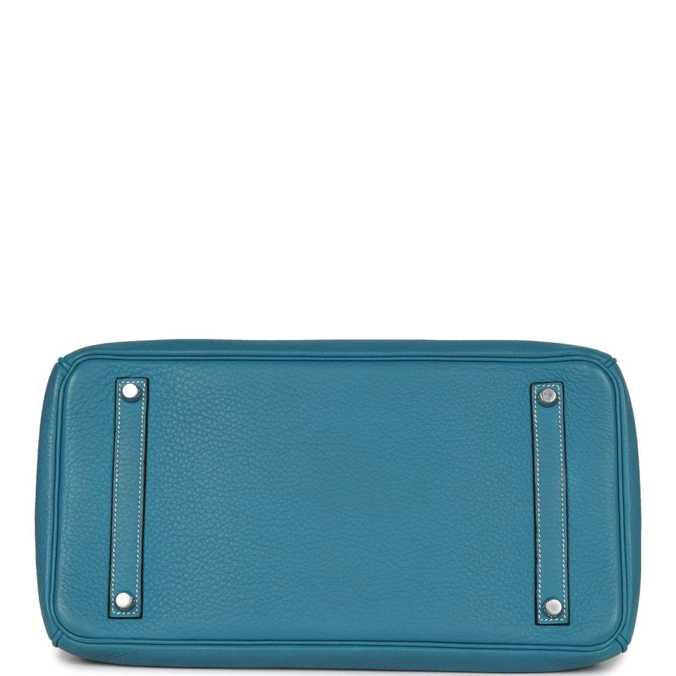 Hermes Birkin 35 Bleu Jean Togo Palladium Hardware