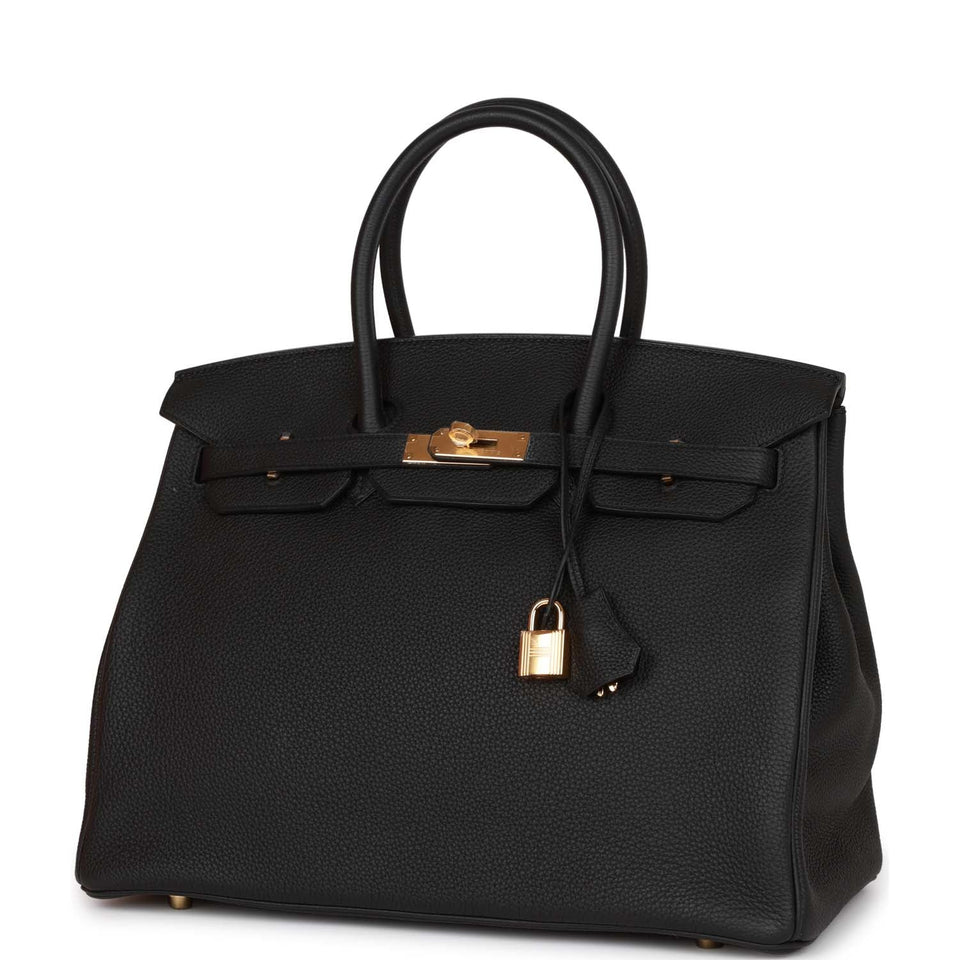 Hermes Birkin 35 Black Togo Gold Hardware