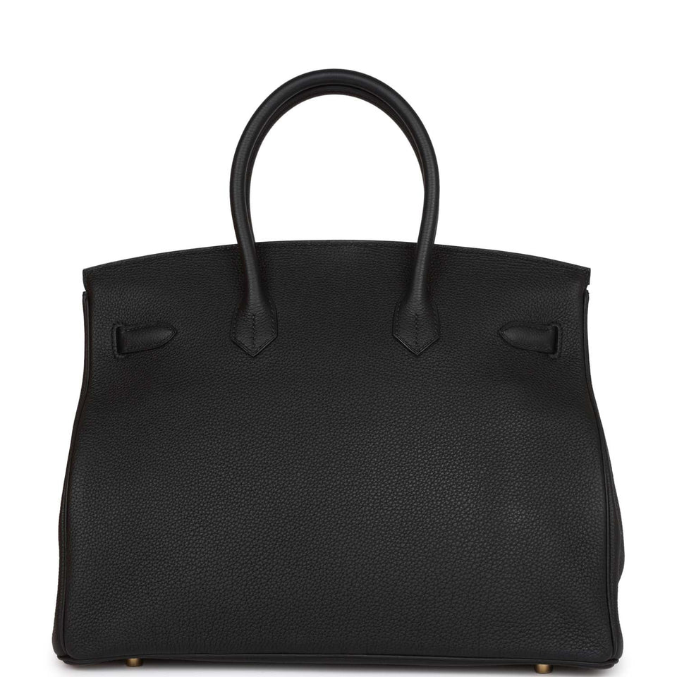 Hermes Birkin 35 Black Togo Gold Hardware