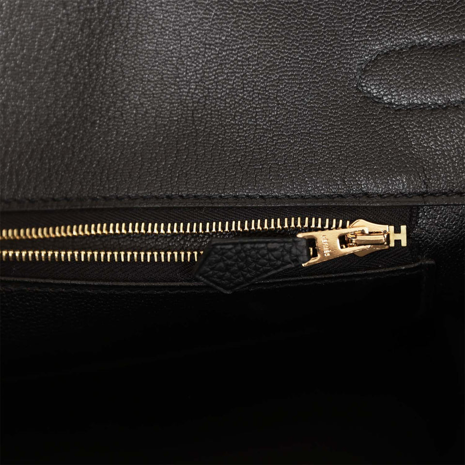 Hermes Birkin 35 Black Togo Gold Hardware