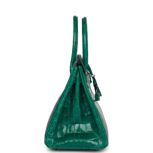 Hermes Birkin 30 Emerald Shiny Niloticus Crocodile Palladium Hardware