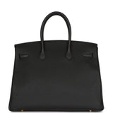 Hermes Birkin 35 Black Togo Gold Hardware