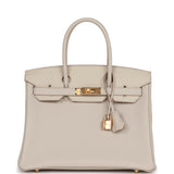 Hermes 3 En 1 Birkin 30 Beton Togo and Swift Gold Hardware