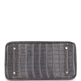 Hermes Birkin 30 Gris Paris Matte Alligator Palladium Hardware