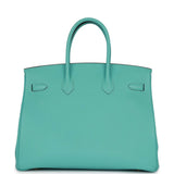 Hermes Birkin 35 Bleu Atoll Togo Gold Hardware