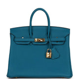 Hermes Birkin 25 Colvert Togo Gold Hardware
