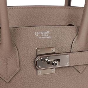 Hermes Special Order (HSS) Birkin 30 Gris Tourterelle and Craie Togo Palladium Hardware