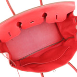 Hermes Birkin 35 Rouge Casaque Clemence Palladium Hardware