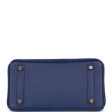 Hermes Birkin 25 Bleu Marine Matte Alligator and Bleu Saphir Novillo Touch Rose Gold Hardware