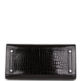 Hermes Birkin Sellier 30 Black Shiny Porosus Crocodile Palladium Hardware