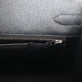 Hermes Birkin Sellier 30 Black Shiny Porosus Crocodile Palladium Hardware