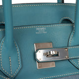 Vintage Hermes Birkin 30 Denim and Blue Jean Gulliver Palladium Hardware