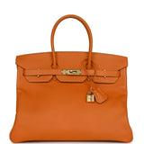 Hermes Birkin 35 Feu Epsom Gold Hardware