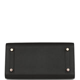Hermes Birkin Sellier 25 Black Epsom Rose Gold Hardware
