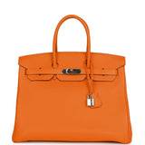 Hermes Birkin 35 Orange H Togo Palladium Hardware