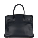Hermes Birkin 30 Bleu Indigo Vache Liegee Palladium Hardware