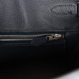 Hermes Birkin 30 Bleu Indigo Vache Liegee Palladium Hardware