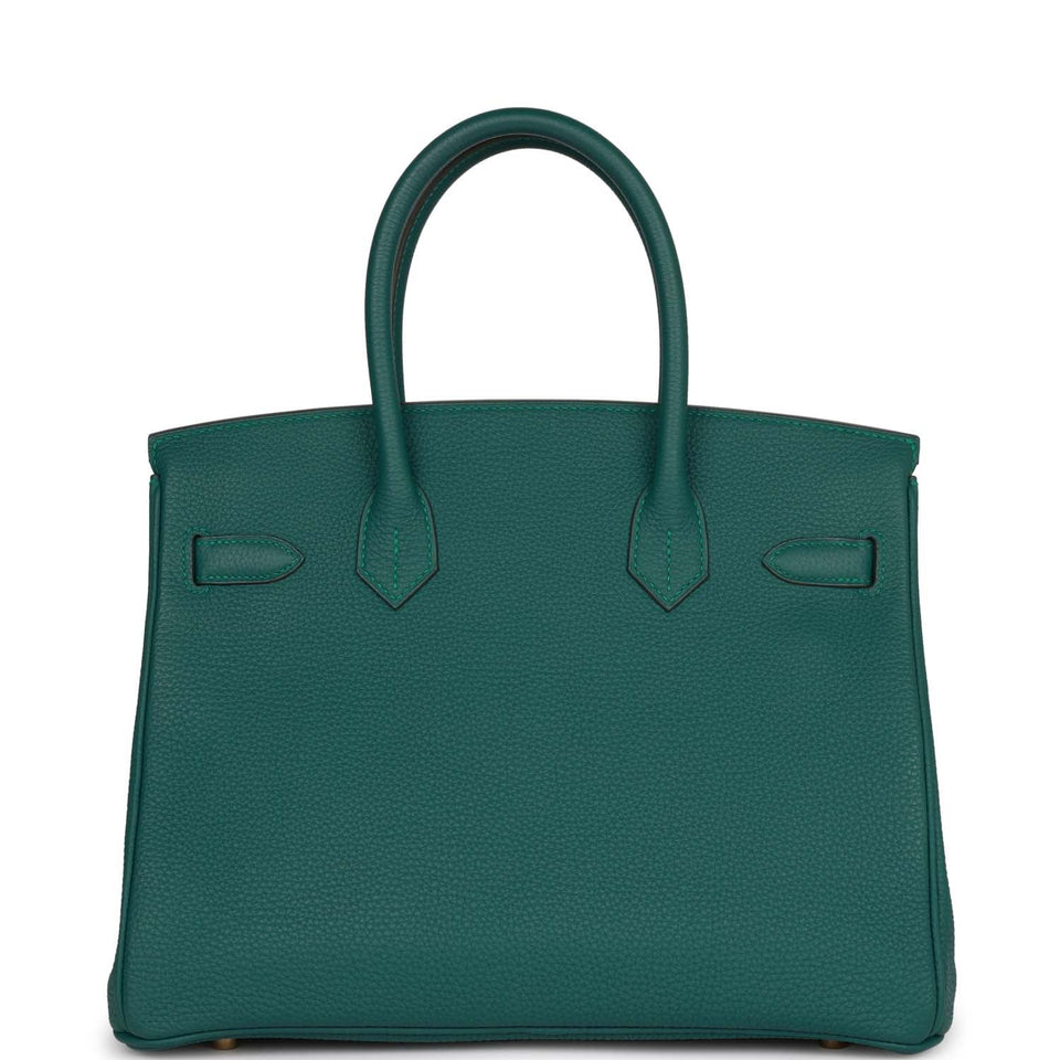 Hermes Birkin 30 Malachite Togo Gold Hardware