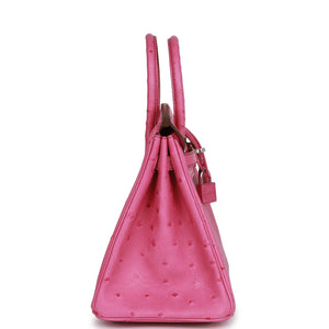 Hermes Birkin 25 Fuchsia Ostrich Palladium Hardware