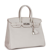 Hermes Birkin 35 Gris Pale Togo Palladium Hardware