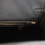 Hermes Birkin Sellier 25 Black Epsom Gold Hardware
