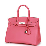 Hermes Birkin 30 Rose Confetti Epsom Palladium Hardware