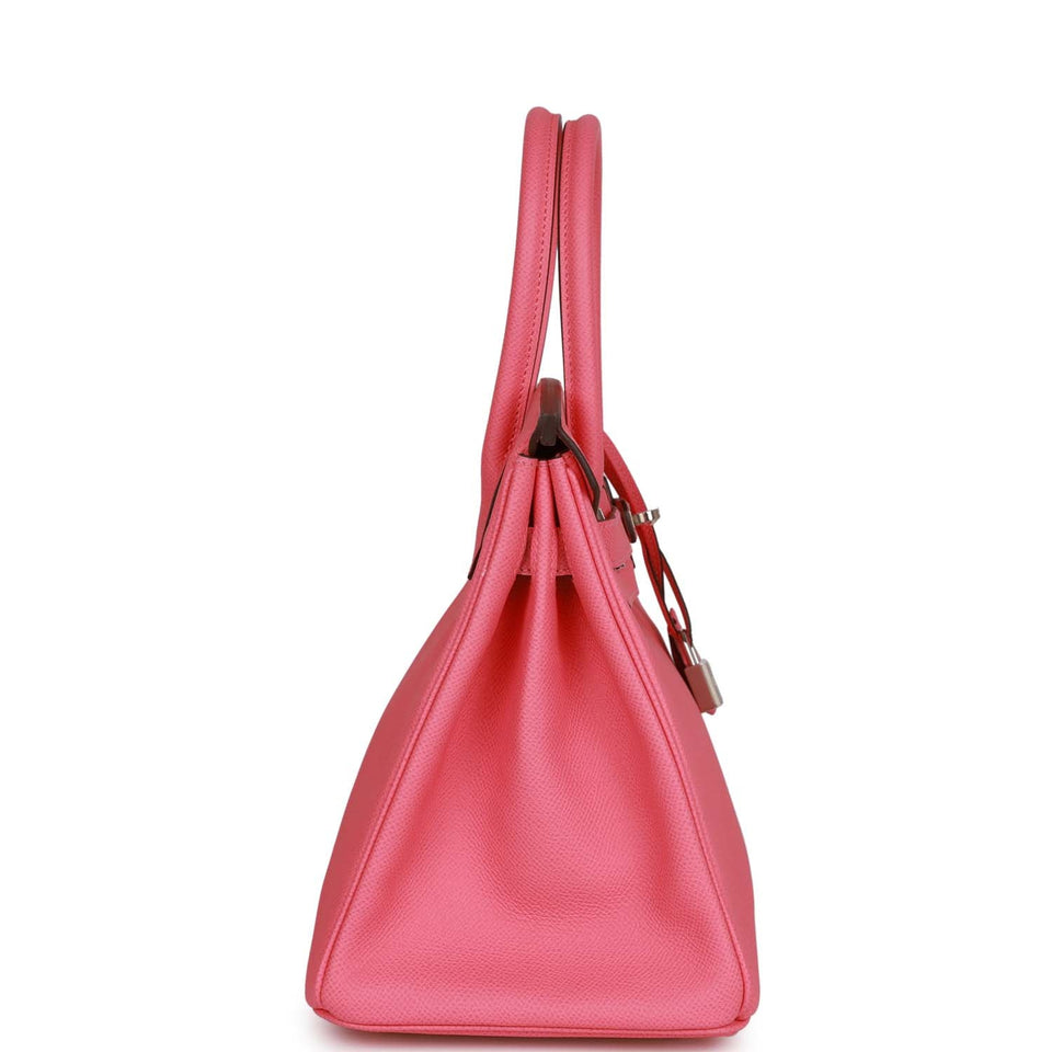 Hermes Birkin 30 Rose Confetti Epsom Palladium Hardware