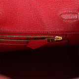 Hermes Birkin 25 Rouge Moyen Salvator Lizard Gold Hardware