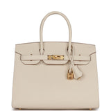 Hermes Birkin Sellier 30 Craie Epsom Gold Hardware