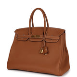 Hermes Birkin 35 Gold Togo Gold Hardware