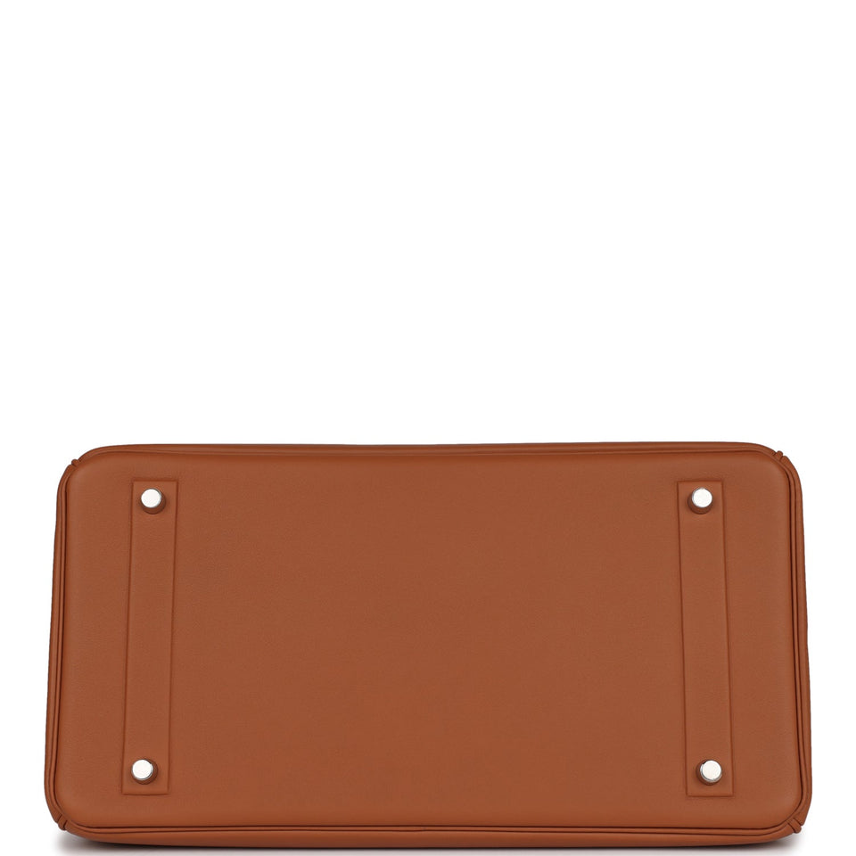 Hermes Birkin Shadow 35 Gold Swift Palladium Hardware