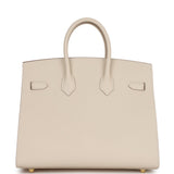 Hermes Birkin Sellier 25 Craie Epsom Gold Hardware