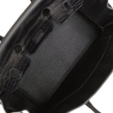 Hermes Birkin 25 Black Matte Alligator and Togo Touch Gold Hardware