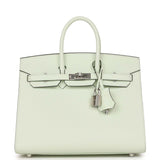 Hermes Birkin Sellier 25 Vert Fizz Epsom Palladium Hardware