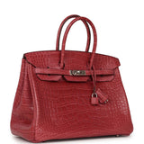 Hermes Birkin 35 Bois de Rose Matte Alligator Palladium Hardware