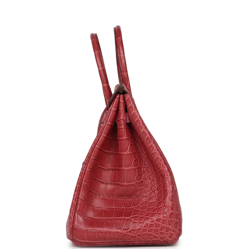 Hermes Birkin 35 Bois de Rose Matte Alligator Palladium Hardware