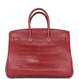 Hermes Birkin 35 Bois de Rose Matte Alligator Palladium Hardware