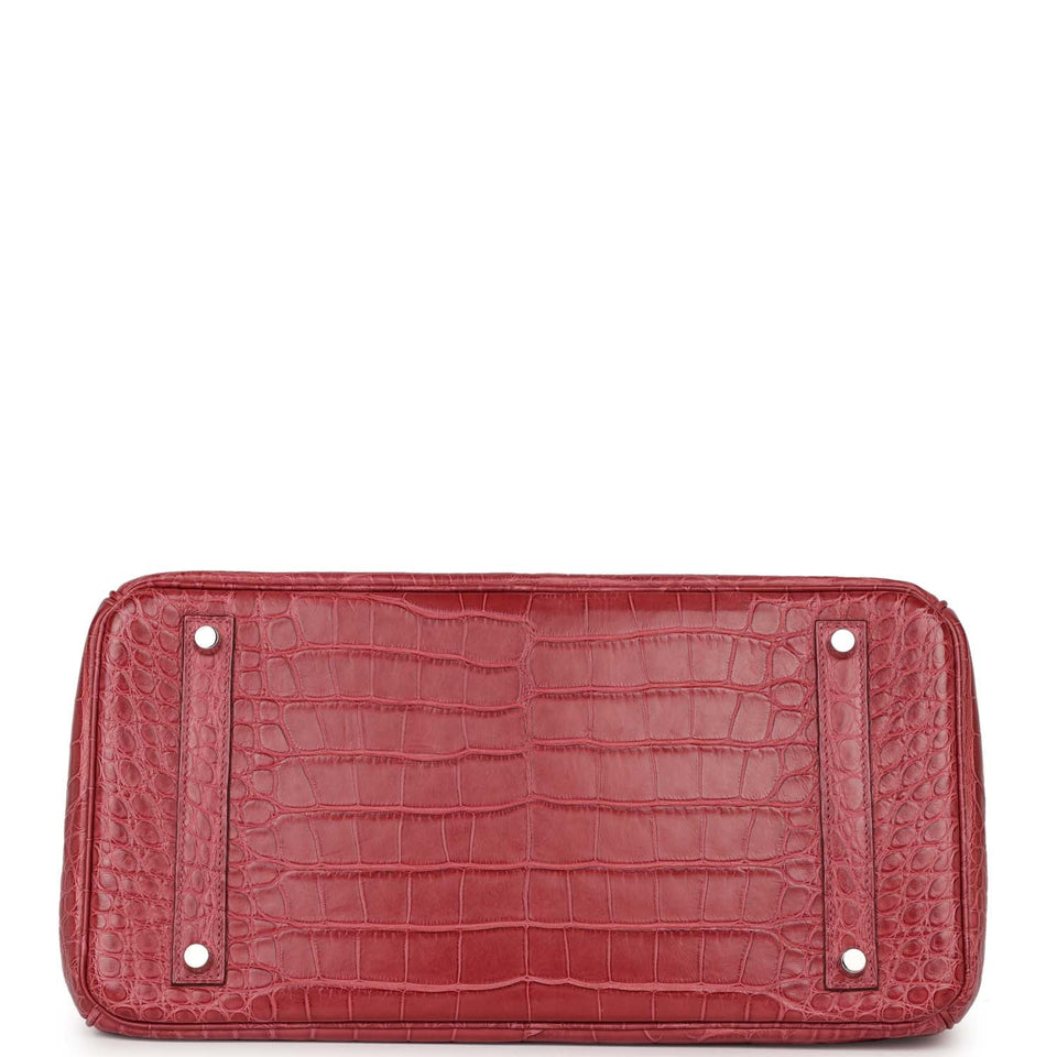 Hermes Birkin 35 Bois de Rose Matte Alligator Palladium Hardware