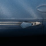 Hermes Birkin 35 Bleu De Prusse Box Calf Guilloch Palladium Hardware