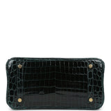 Hermes Birkin 25 Vert Cypress Shiny Niloticus Crocodile Gold Hardware