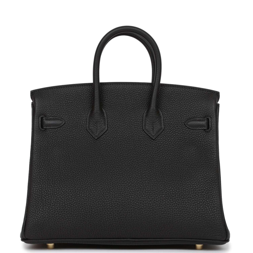 Hermes Birkin 25 Black Togo Gold Hardware