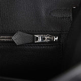 Hermes Birkin Sellier 25 Black Epsom Palladium Hardware