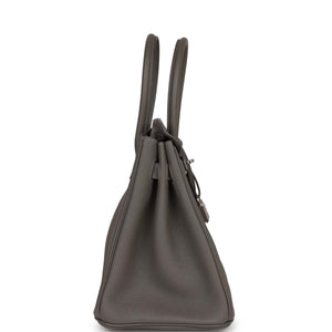 Hermes 3 En 1 Birkin 30 Gris Meyer Togo and Swift Palladium Hardware