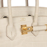 Hermes Birkin 25 Beton Matte Alligator Gold Hardware