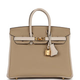 Hermes Special Order (HSS) Birkin 25 Trench and Beton Togo Gold Hardware