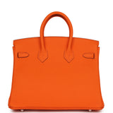 Hermes Birkin 25 Orange Minium Togo Palladium Hardware