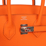 Hermes Birkin 25 Orange Minium Togo Palladium Hardware
